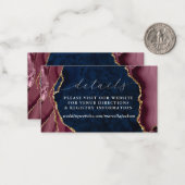 Carte De Correspondance Détails de l'âge Marine, Bourgogne et Or (Devant/Arrière en situation)