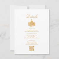 Détails de mariage de la bordure ornée vintage dor