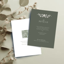 Détails de mariage en dentelle florale verte sauge