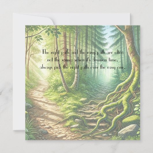 Carte De Correspondance Deux chemins et devis (Devant)