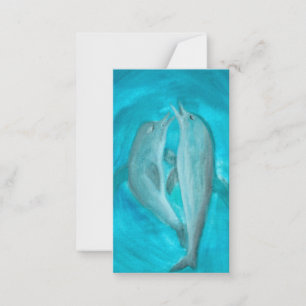 Carte De Correspondance Deux dauphins jouant sauvage et libre dans l'océan