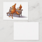 Carte De Correspondance Deux écureuils (Devant / Derrière)