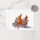 Carte De Correspondance Deux écureuils (Devant/Arrière en situation)