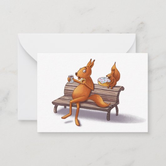 Carte De Correspondance Deux écureuils (Devant)