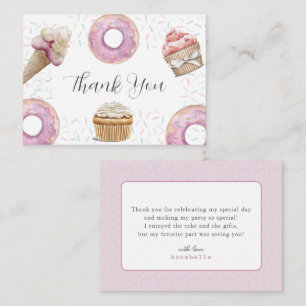 Carte De Correspondance Deux gâteaux et donuts sucrés pour le 2ème anniver