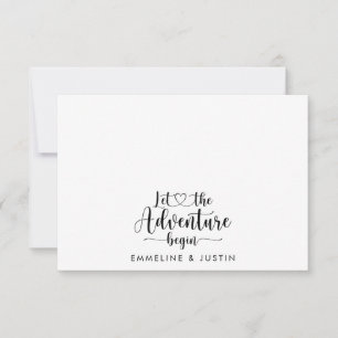 Carte De Correspondance Deux jeunes mariés Laisser L'Aventure Commencer