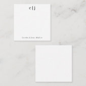 Carte De Correspondance Deux Monogrammes initiaux de deux papeterie (Devant / Derrière)