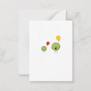 Carte De Correspondance Deux pois, thème de pois mignon