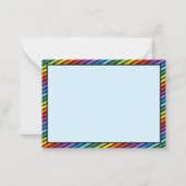 Carte De Correspondance Diagonal Stripes, LGBTQ+ Rainbow Pride Note (Devant)