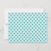 Carte De Correspondance Diamants Turquoise Circle Monogramme Papier (Dos)