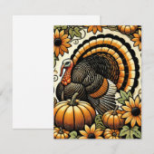 Carte De Correspondance Dinde de Thanksgiving (Devant / Derrière)