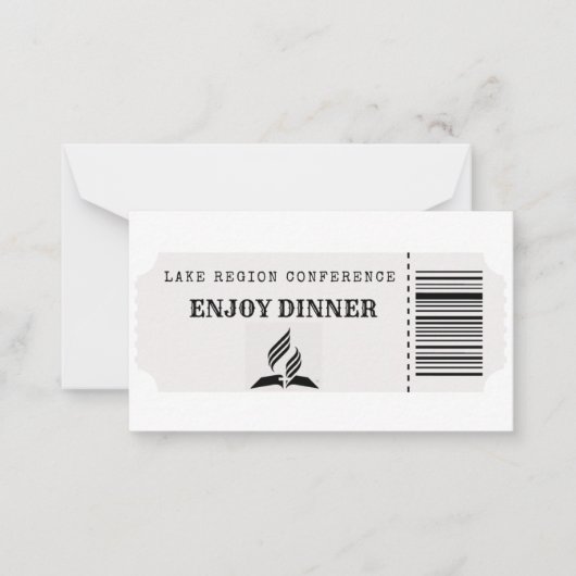 Carte De Correspondance Diner billets repas (Devant)
