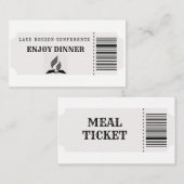 Carte De Correspondance Diner billets repas (Devant / Derrière)