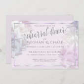 Carte De Correspondance Dîner de répétition | BOHO Lilac Ombré Ruffles (Devant / Derrière)