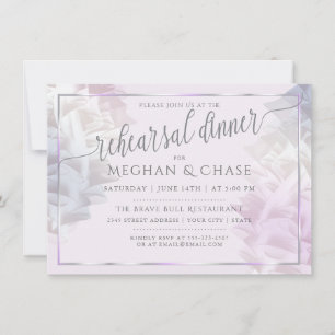 Carte De Correspondance Dîner de répétition   BOHO Lilac Ombré Ruffles