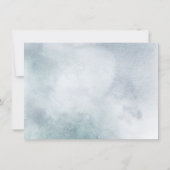 Carte De Correspondance Dîner de répétition | Silver Blue Winter Wonderlan (Dos)