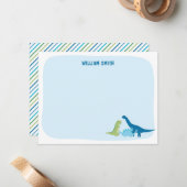 Carte De Correspondance Dinosaur personnalisé  (Devant/Arrière en situation)