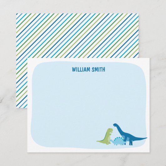 Carte De Correspondance Dinosaur personnalisé  (Devant / Derrière)