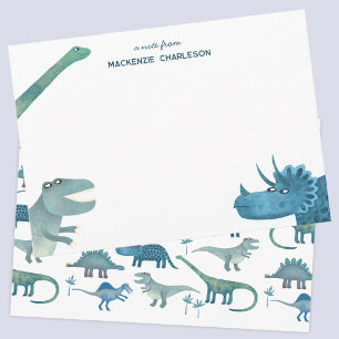 Carte De Correspondance Dinosaure Personnalisé Amusant