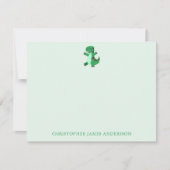 Carte De Correspondance Dinosaure pour enfants mignon Personnalisé (Devant)