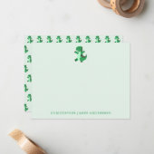 Carte De Correspondance Dinosaure pour enfants mignon Personnalisé (Devant/Arrière en situation)