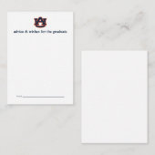 Carte De Correspondance Diplôme de l'Université d'Auburn | Auburn Tigers (Devant / Derrière)
