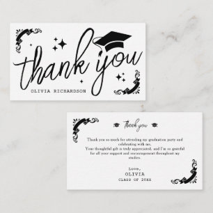 Carte De Correspondance Diplôme Personnalisé Écriture Élégante Étoiles & C