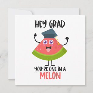 Carte De Correspondance Diplômé Pun de melon drôle