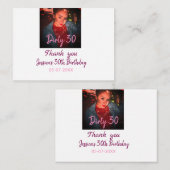 Carte De Correspondance Dirty 30 Anniversaire ajouter nom rose ajouter dat (Devant / Derrière)