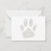 Carte De Correspondance Distressed Camo Dog Paw Print Monogram (Dos)