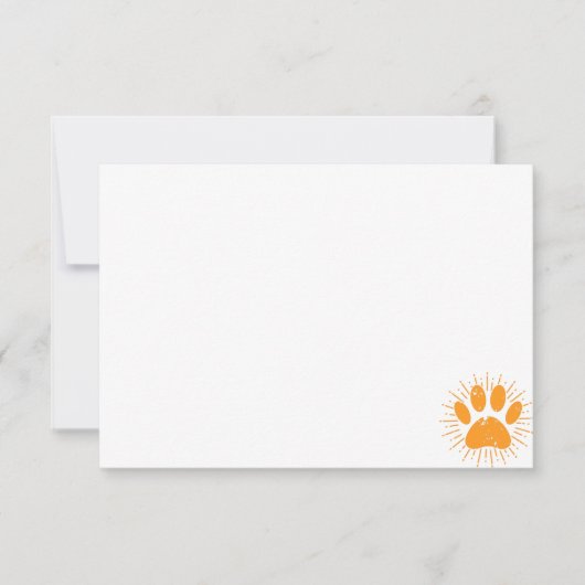 Carte De Correspondance Distressed Sunbeam Dog Paw Custom Blank (Devant)