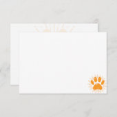 Carte De Correspondance Distressed Sunbeam Dog Paw Custom Blank (Devant / Derrière)