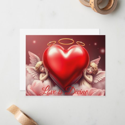 Carte De Correspondance Divine Love  (Devant/Arrière en situation)