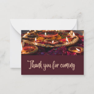 Carte De Correspondance Diwali Party - Merci pour venir 