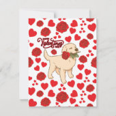 Carte De Correspondance Dog Lover Valentine’s Day Card in White (Devant)