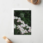 Carte De Correspondance Dogwood & Allium (Devant/Arrière en situation)