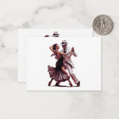 Carte De Correspondance Doit-On Danser - Design 1 (Devant/Arrière en situation)