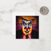Carte De Correspondance Donald Trump clown diabolique (Devant/Arrière en situation)