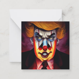 Carte De Correspondance Donald Trump clown diabolique