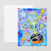Carte De Correspondance Donut extraterrestre (Devant / Derrière)