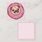 Carte De Correspondance Donut Pug (Devant / Derrière)