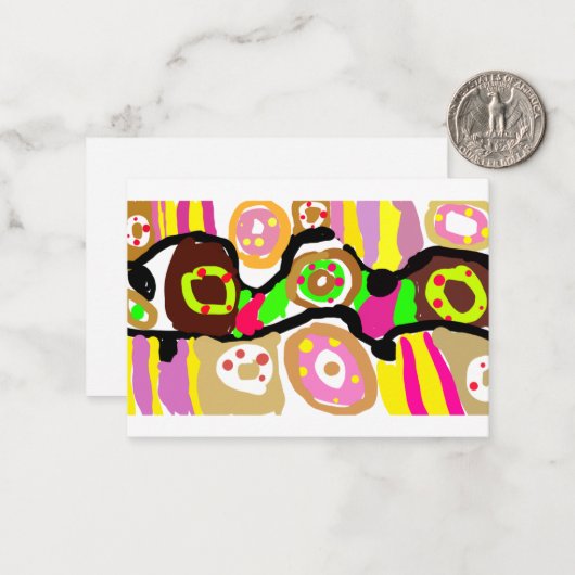 Carte De Correspondance Donuts fun (Devant/Arrière en situation)