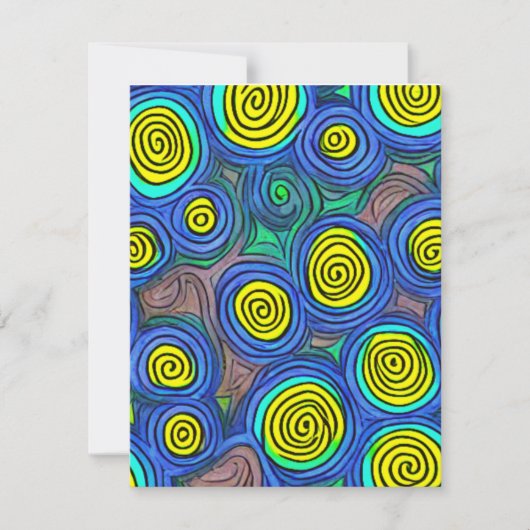 Carte De Correspondance Doodle Art Swirls (Devant)