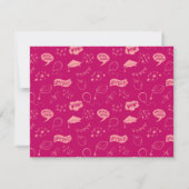 Carte De Correspondance Doodle Pink Merci (Dos)