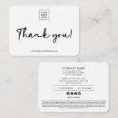 Carte De Correspondance Double-Sided Small Business Packaging Insert (Devant / Derrière)