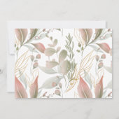 Carte De Correspondance douce aquarelle or hiver verdure (Dos)