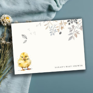 Carte De Correspondance Douce Fête de Naissance Fleur Aquarelle de la Ferm
