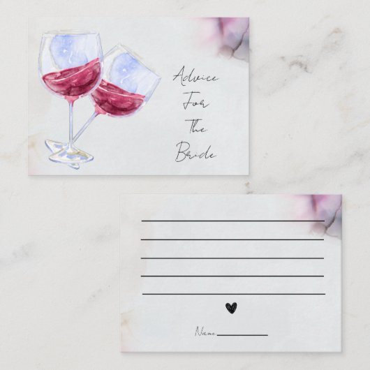 Carte De Correspondance Douche pour mariée (Devant / Derrière)