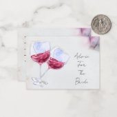 Carte De Correspondance Douche pour mariée (Devant/Arrière en situation)