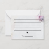 Carte De Correspondance Douche pour mariée (Dos)